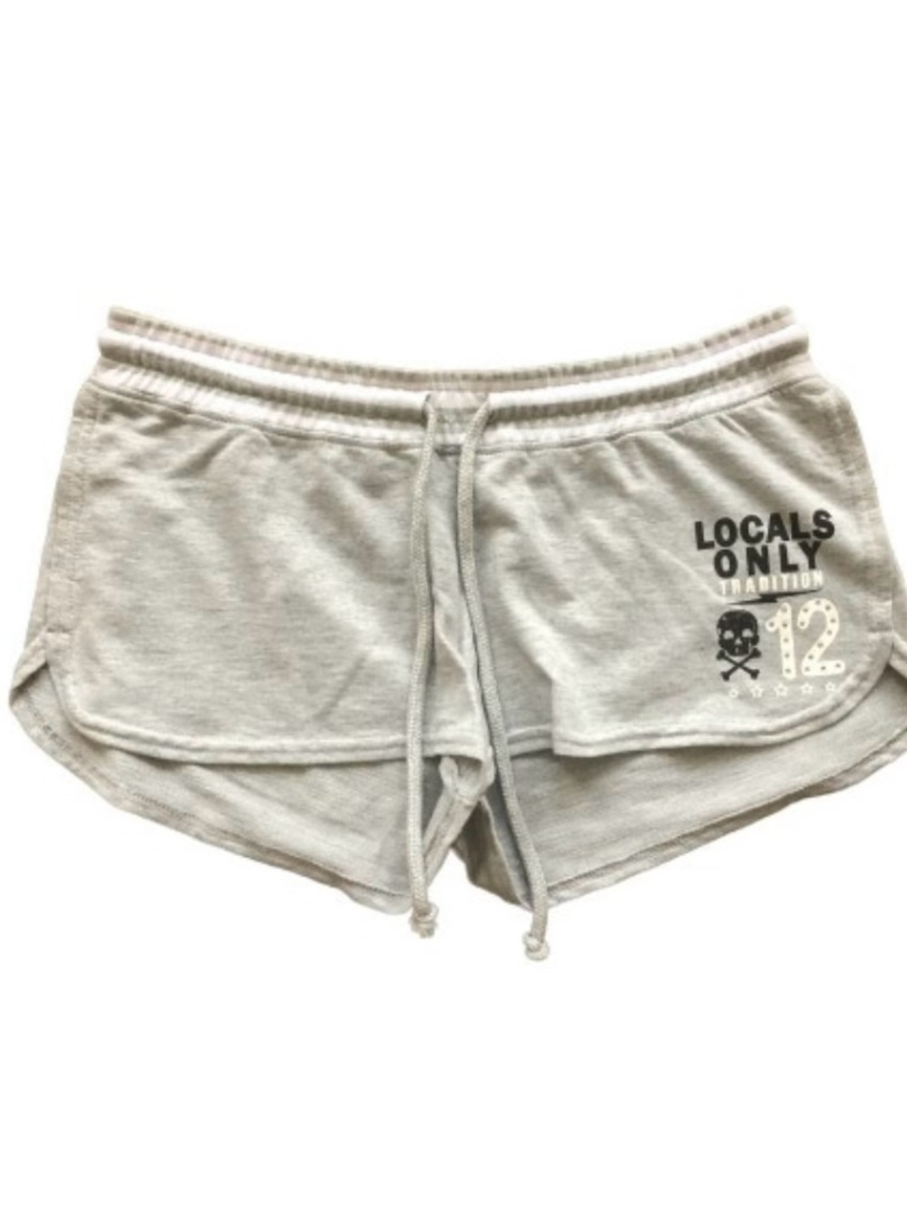 Derek Hearts Girls Locals Only Tradition 12 Heather Grey Shorts Medium Size